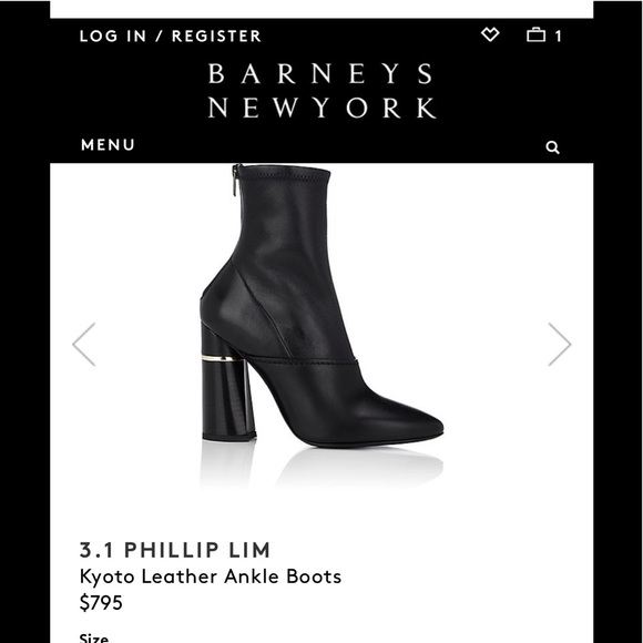 SOLD!!  PHILLIP LIM Kyoto Leather Black 10 40.5 - Picture 3 of 7